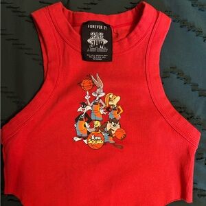 Forever 21 Red Graphic Tank Top